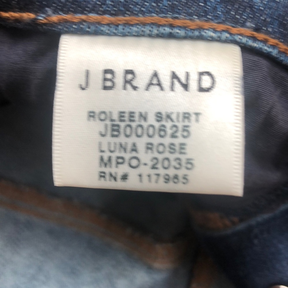 J. BRAND Button Fly Raw Hem Denim Pencil Skirt - Picture 8 of 8